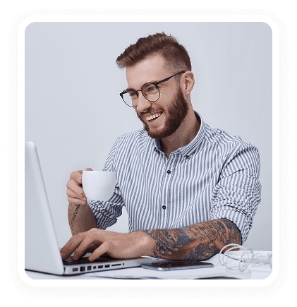 Student with laptop